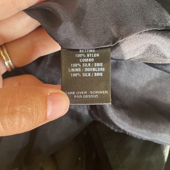 Cynthia Steffe Women's Mini Skirt Tulle Polkadot Black Ruffled Size 6 - Picture 6 of 7